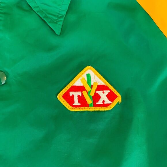 Swingster Trojan Seed Vintage Farming Nylon Button Up Coach Jacket Small - Picture 4 of 7